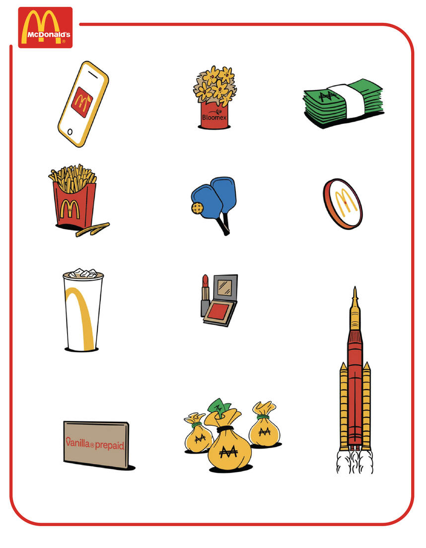 McDonald's Canadian Monopoly Game Icons