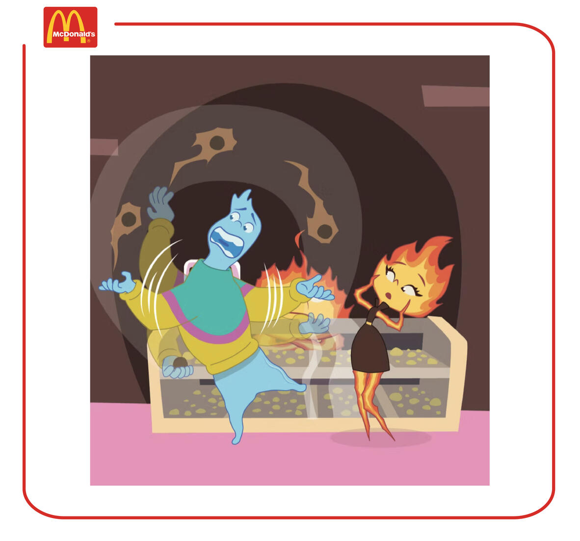 McDonald's/Pixar's "Elemental", Happy Meal Illustration